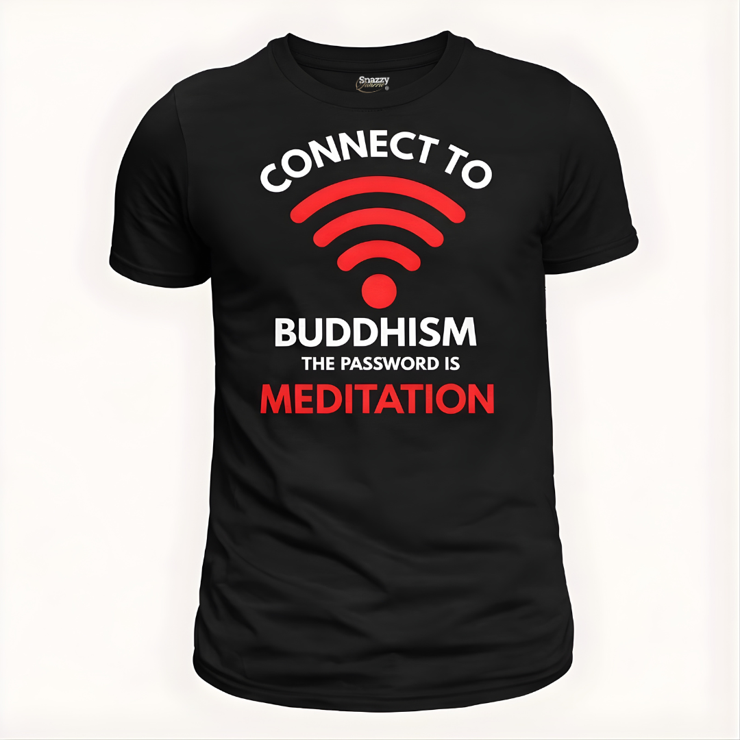 Connect to Buddhism – Unisex Black T-Shirt