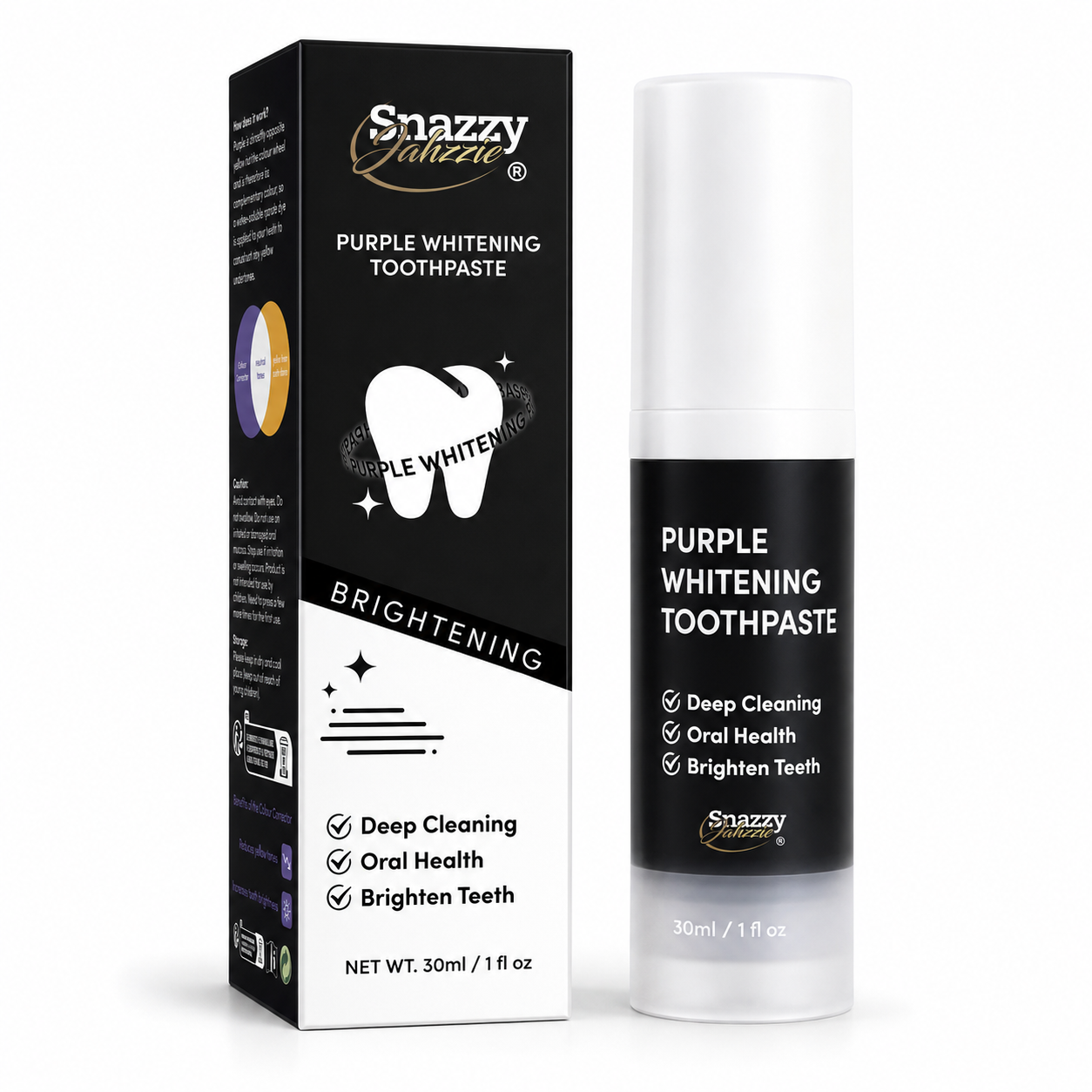 Snazzy Jahzzie Purple Whitening Toothpaste 30 ml / 1 fl oz