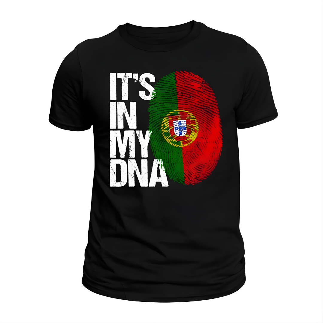 Unisex Black IT’S IN MY DNA Portuguese T-Shirt