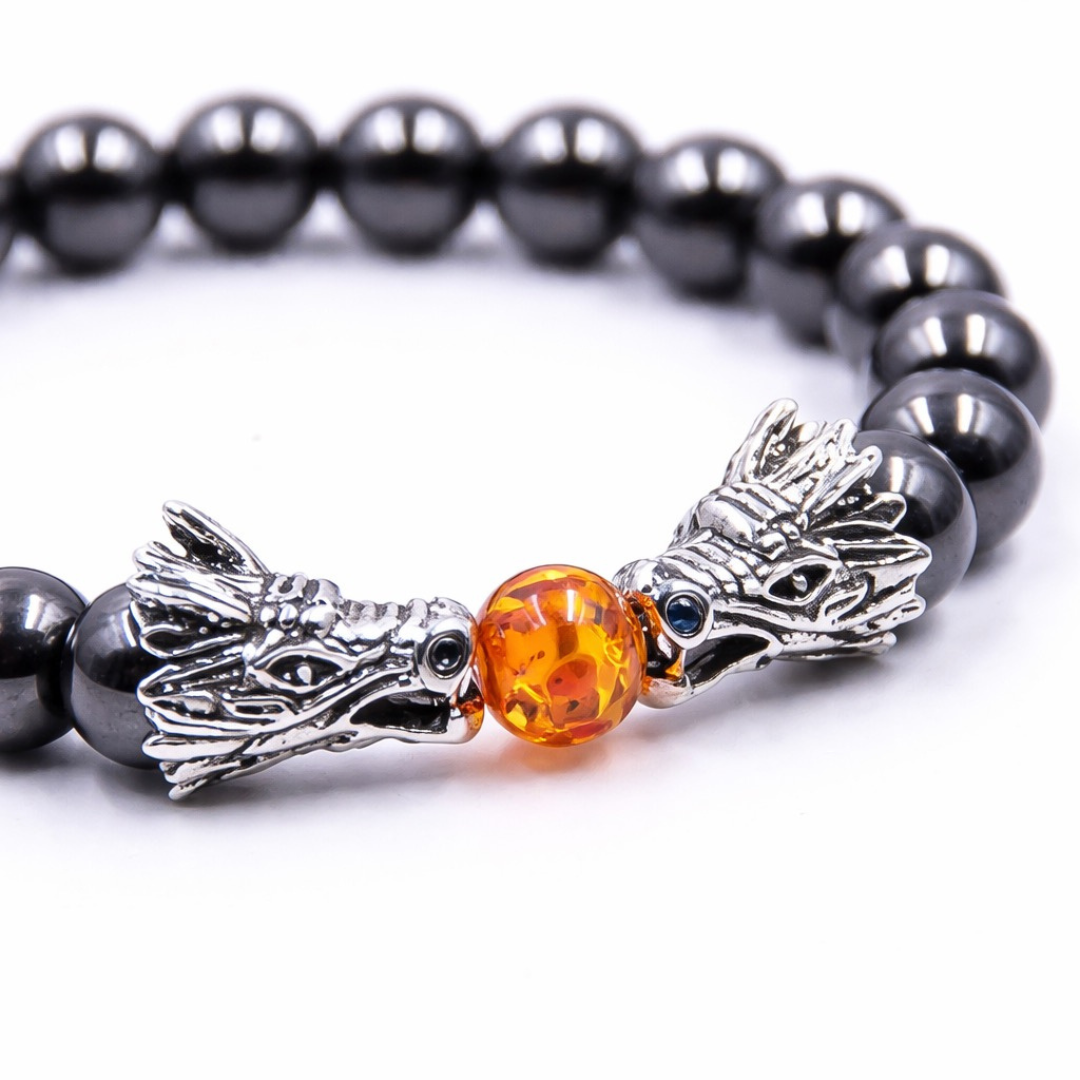 Hematite Dragon Bracelet 10mm