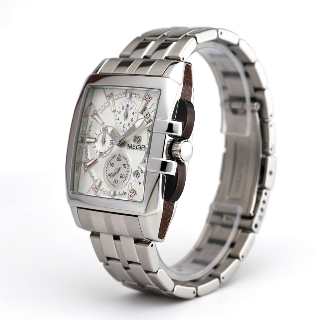 MEGIR Stainless Steel Sports Watch