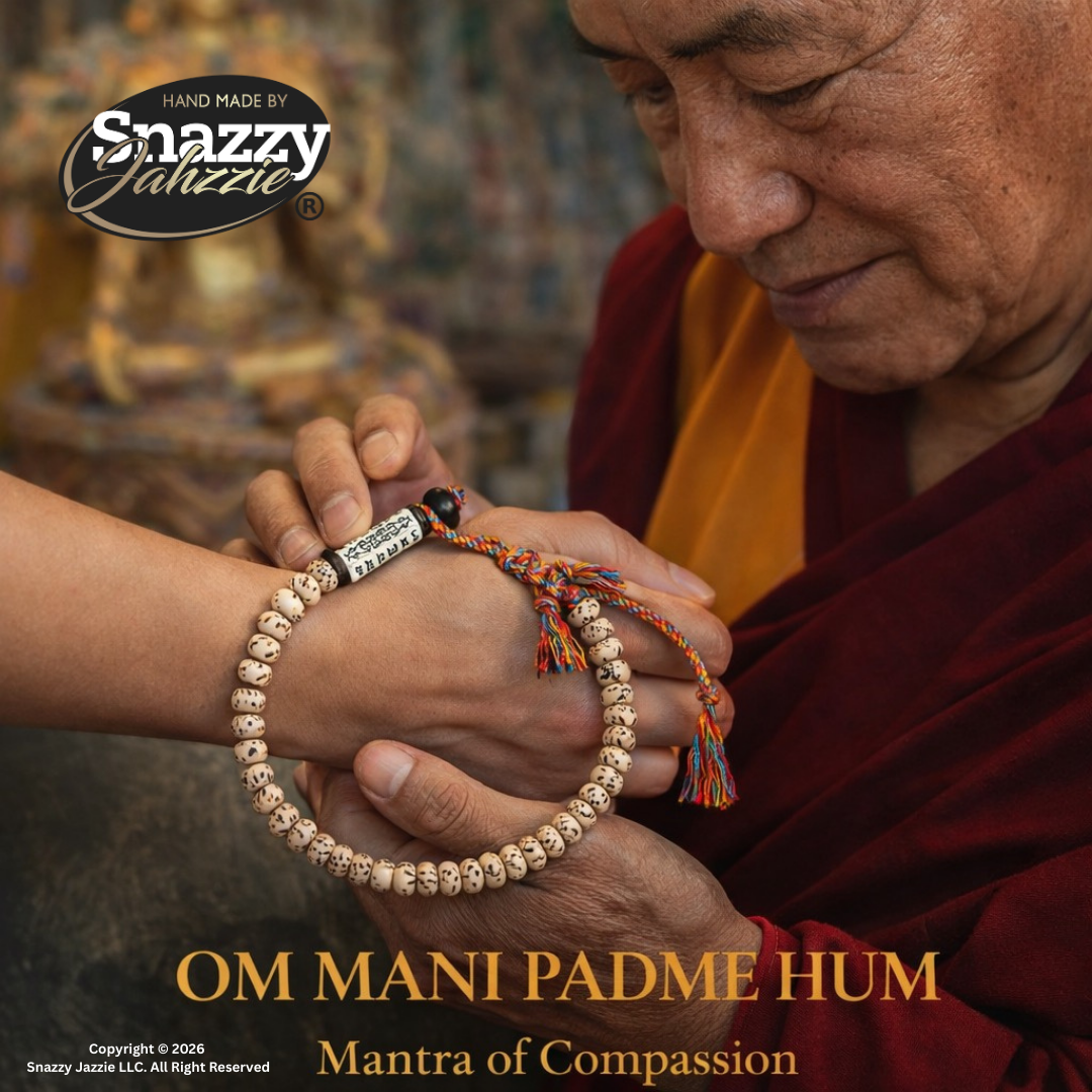 Om Mani Padme Hum Tibetan Bodhi Bracelet – Handmade Meditation Prayer Bracelet