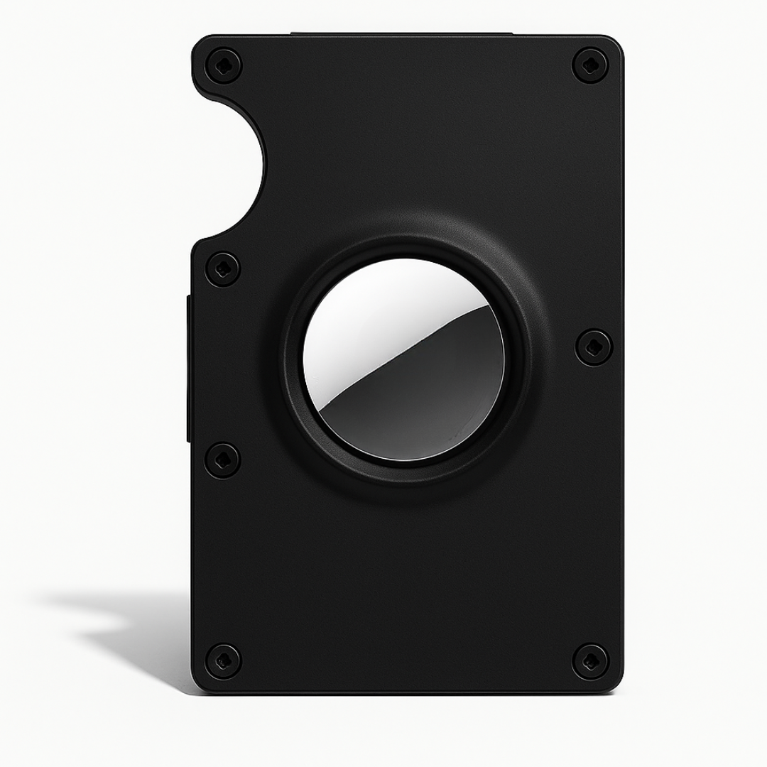 Minimalist Aluminum AirTag Wallet w/ Money Clip