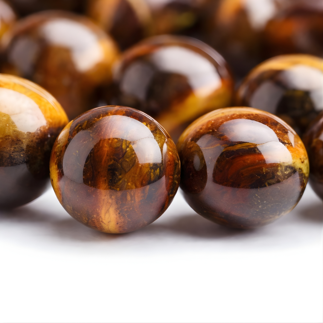 Brown Tiger Eye Bracelet – Natural Stone 10mm Beaded Meditation Bracelet