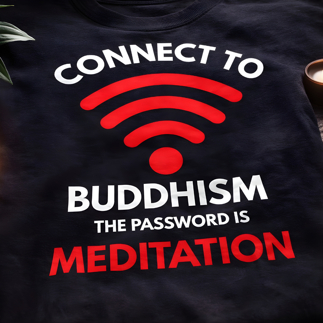 Connect to Buddhism – Unisex Black T-Shirt