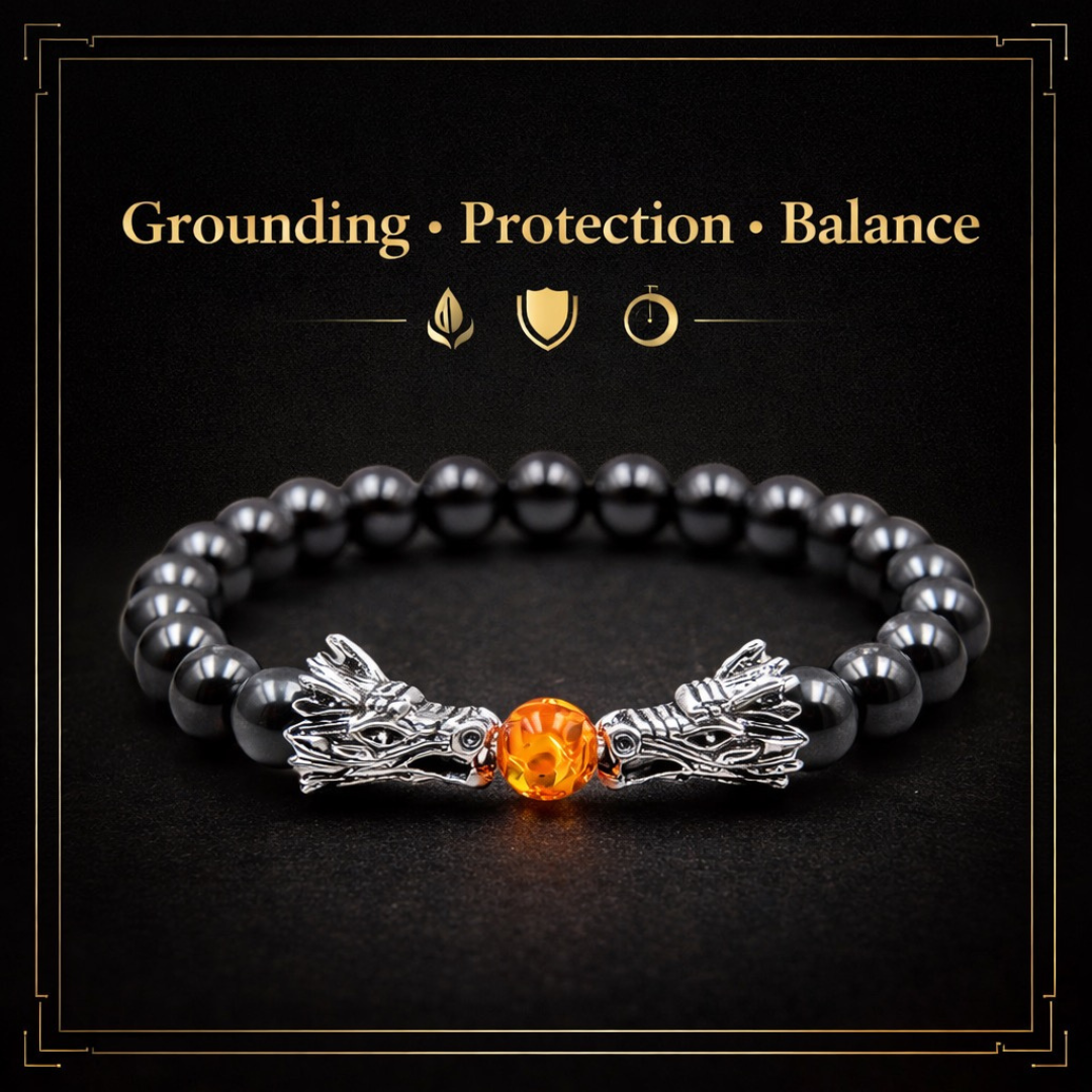 Hematite Dragon Bracelet 10mm