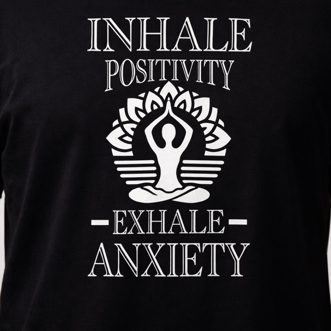 Inhale Positivity Exhale Anxiety Meditation Unisex t-shirt