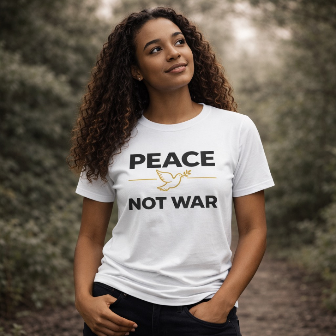 PEACE NOT WAR™ White T-Shirt | Minimalist Spiritual Graphic Tee