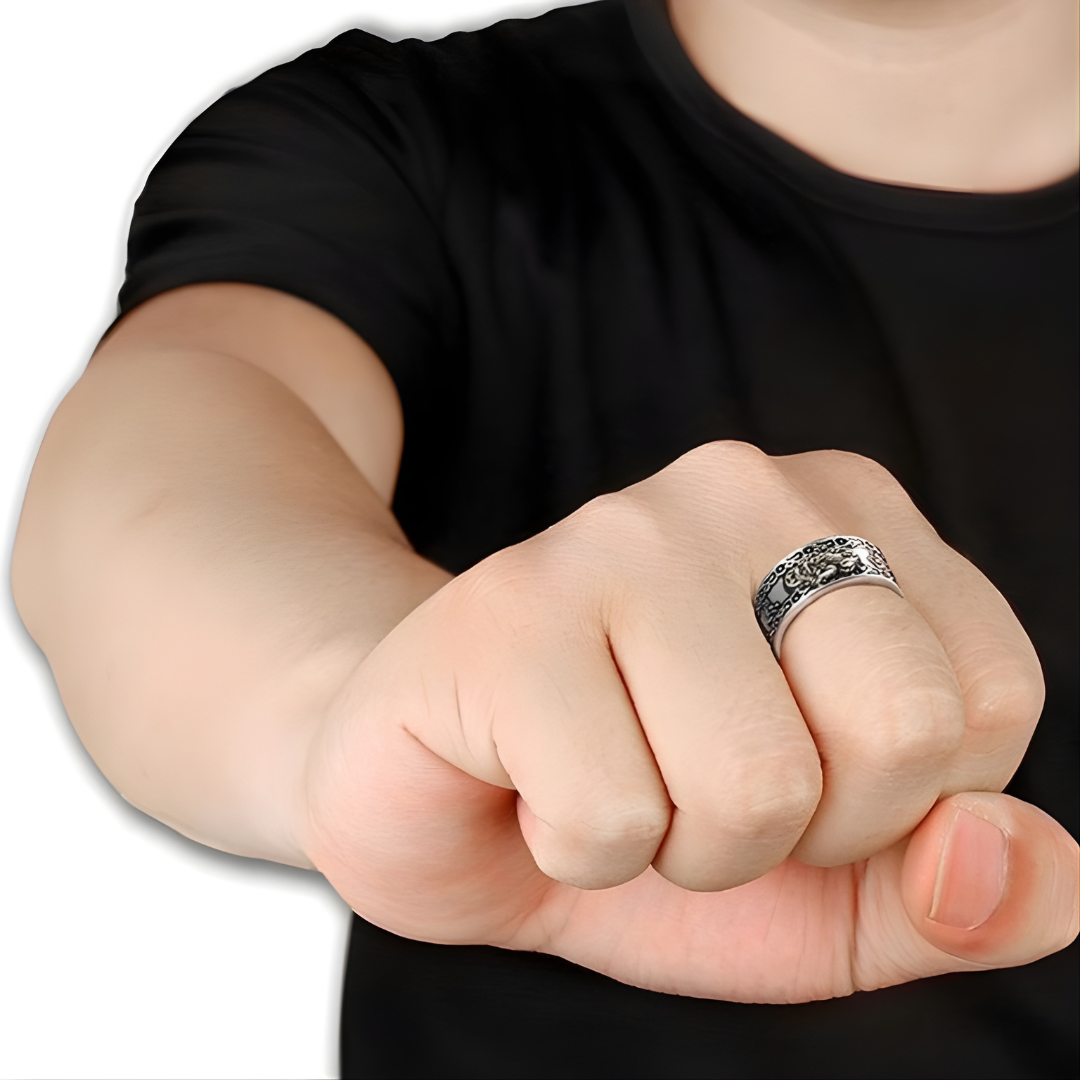 Pixiu Feng Shui Wealth & Protection Ring (Adjustable)