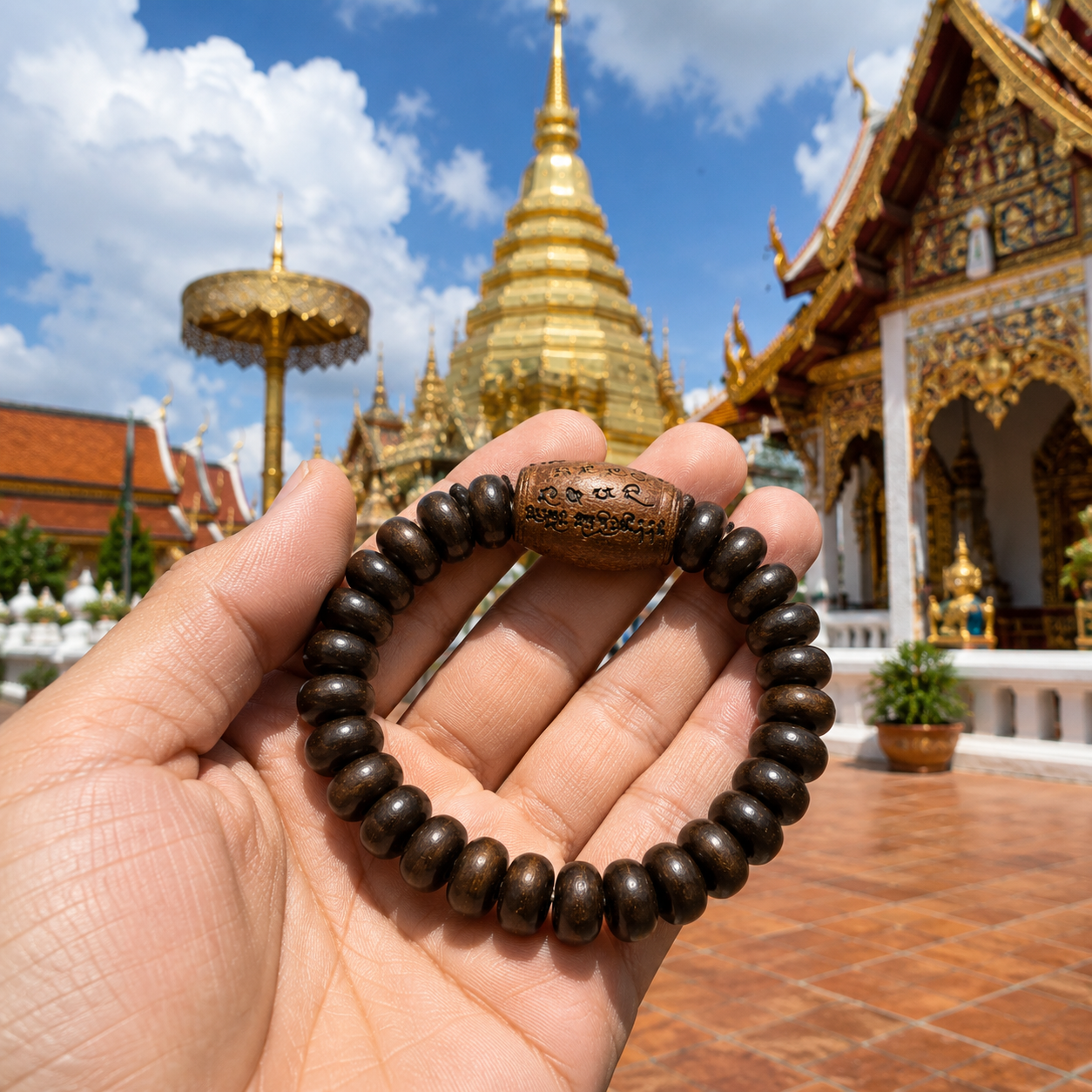 Temple Blessed Tamarind Protection Bracelet – Handmade in Thailand
