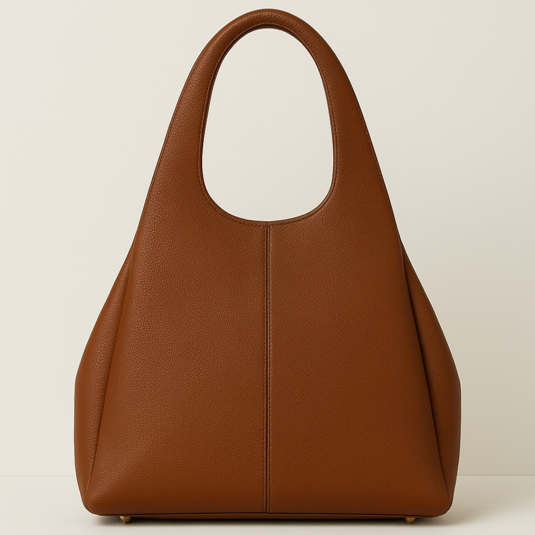 Snazzy Jahzzie Luxury Tan Leather Shoulder Bag