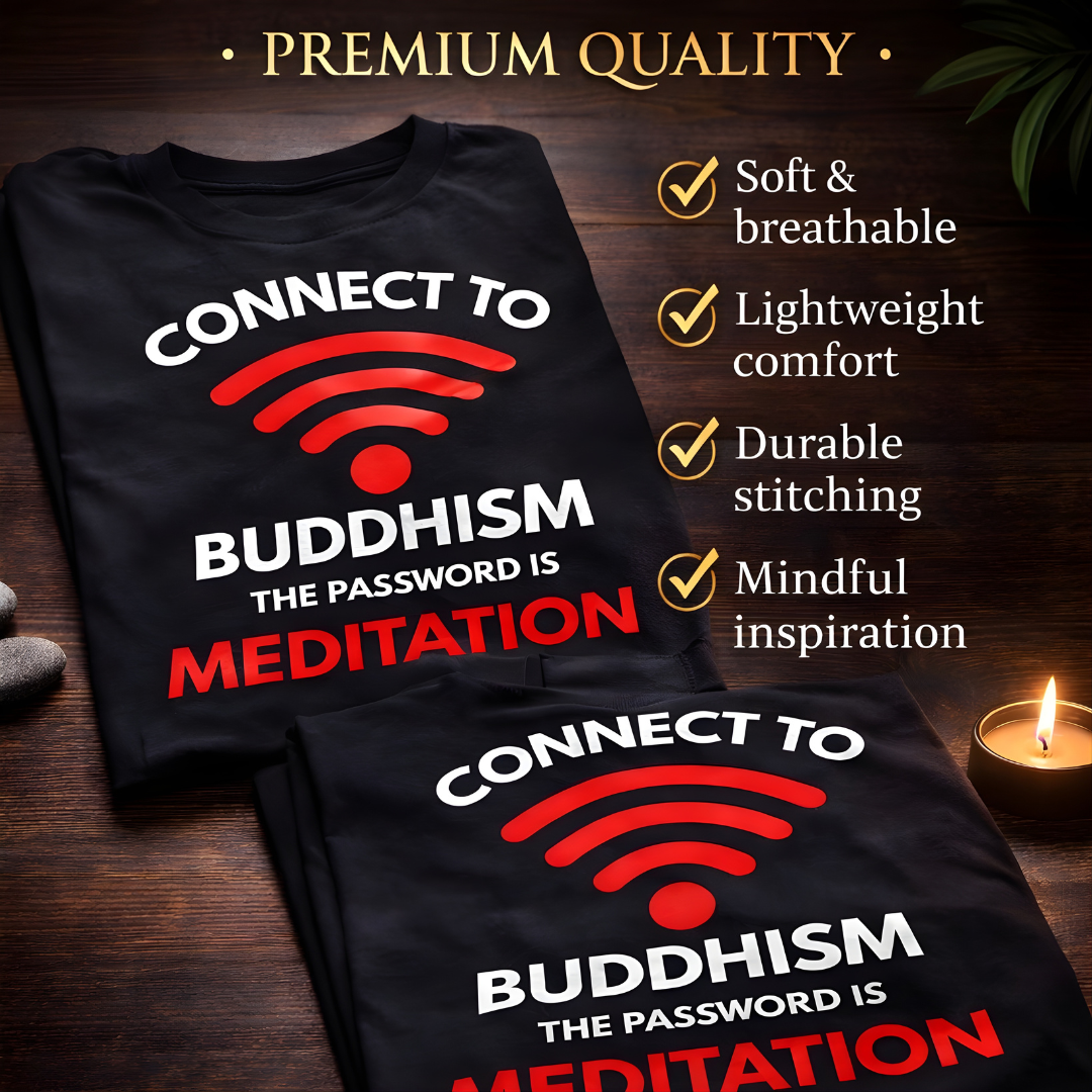 Connect to Buddhism – Unisex Black T-Shirt
