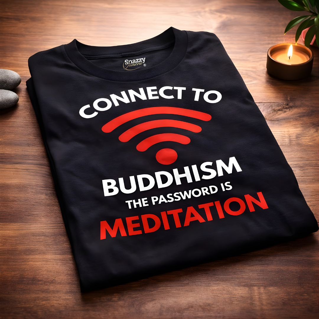Connect to Buddhism – Unisex Black T-Shirt