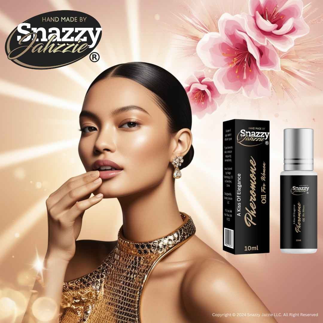 A Kiss of Elegance – Women's Pheromone Roll-On Perfume Oil (10ml) | Snazzy Jahzzie