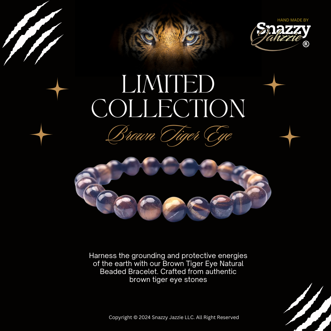 Brown Tiger Eye Bracelet – Natural Stone 10mm Beaded Meditation Bracelet