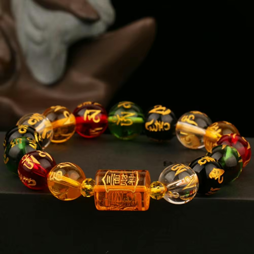 Pi Xiu Artificial Crystal Color 12mm Bracelet