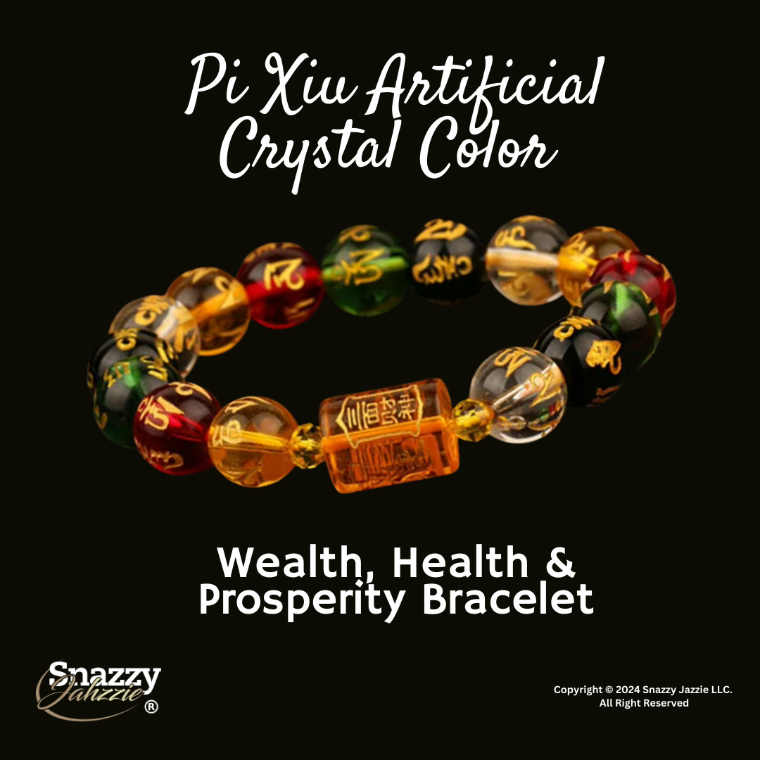 Pi Xiu Artificial Crystal Color 12mm Bracelet
