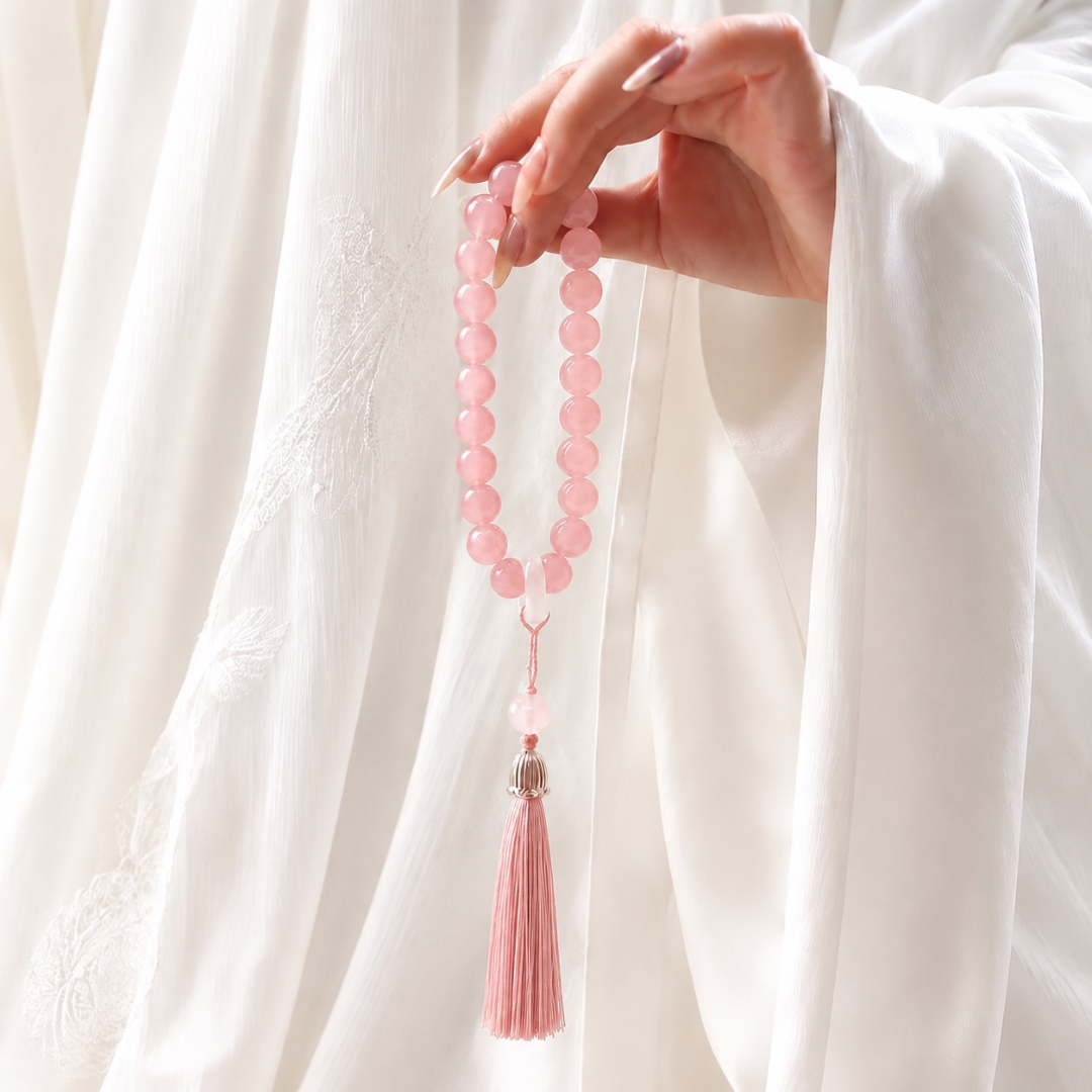 Tassel Meditation Prayer Bead Bracelet – 1.2 cm Beads