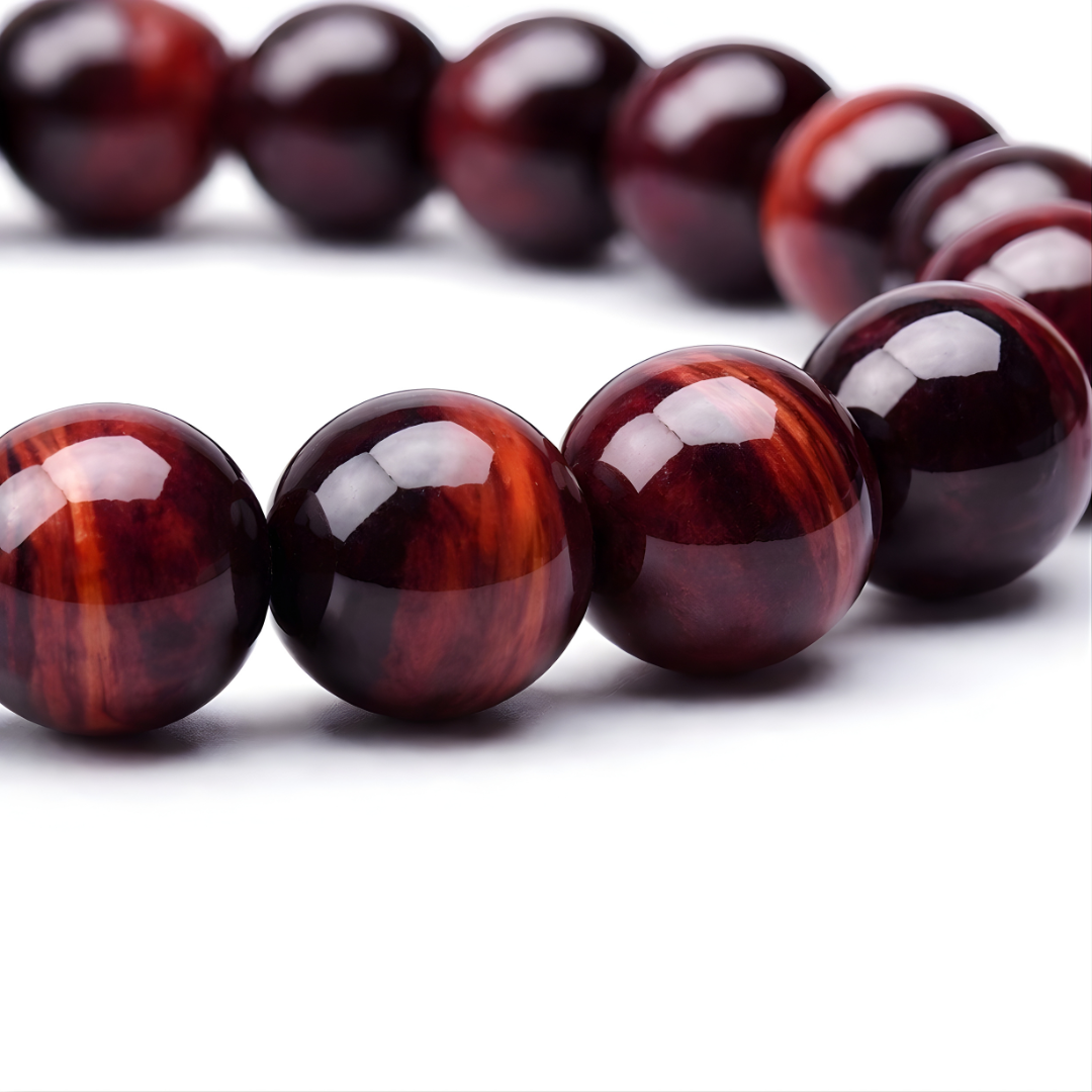 Red Tiger Eye Beaded Bracelet