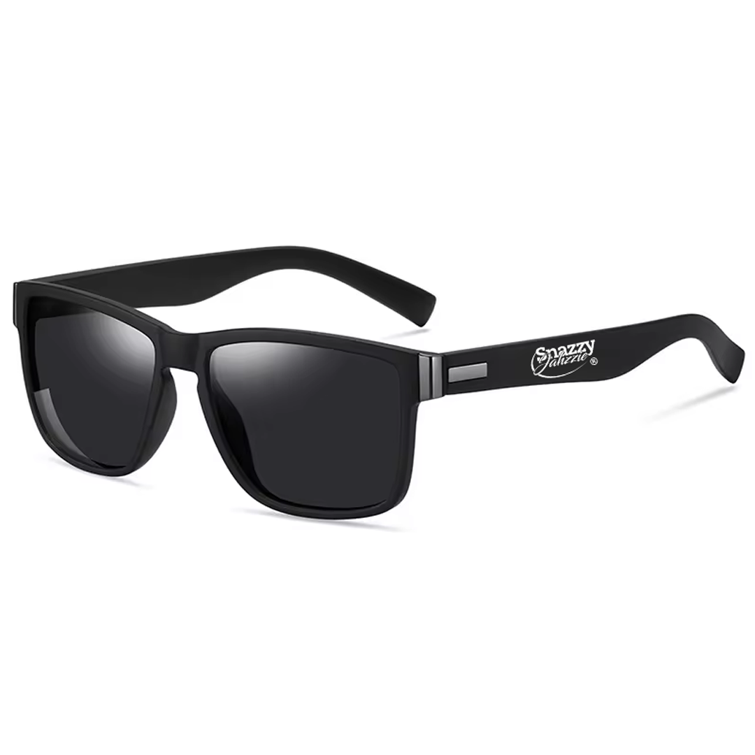 Snazzy Jahzzie All Black Ultralight Sunglasses – Polarized UV400 Retro Unisex Shades