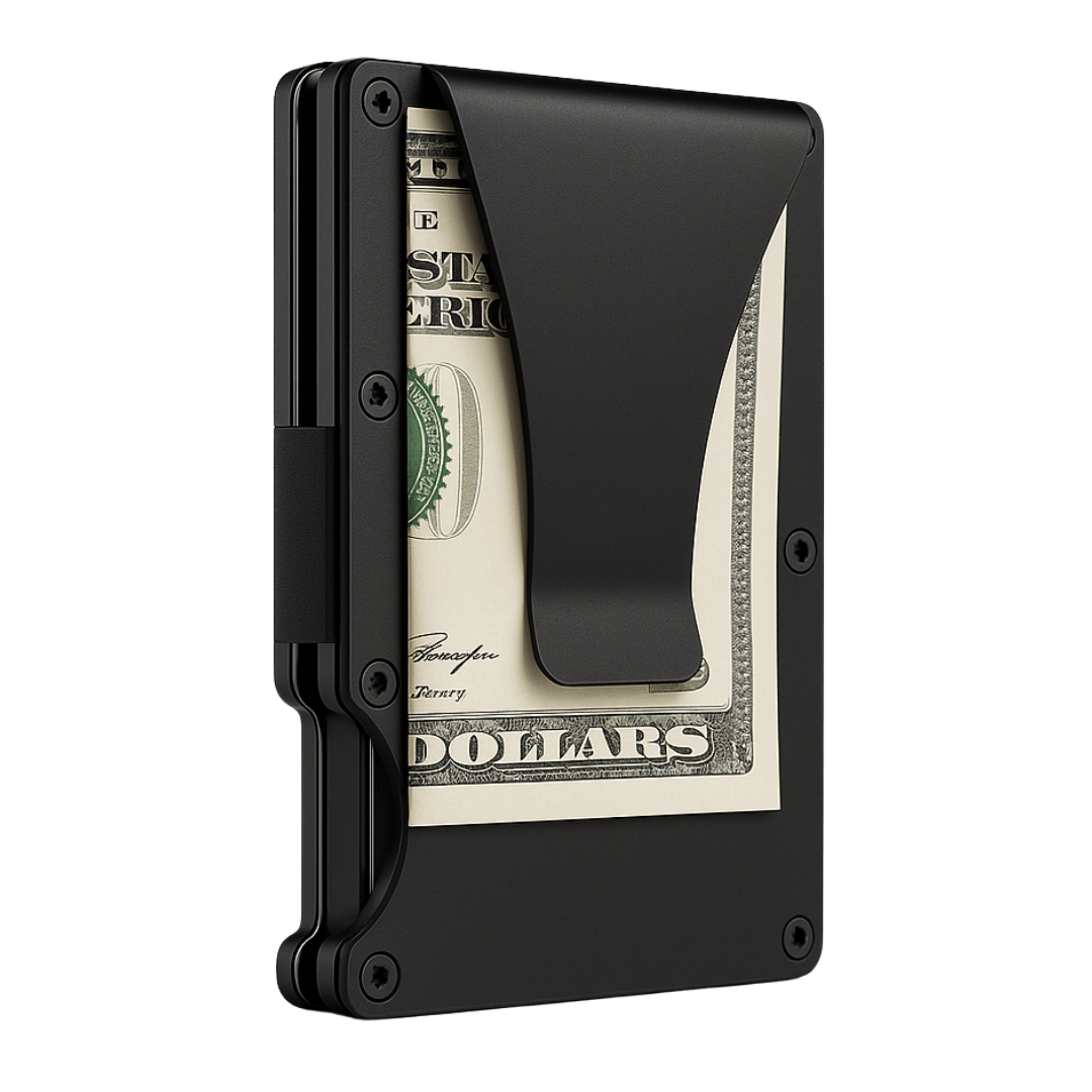 Minimalist Aluminum AirTag Wallet w/ Money Clip