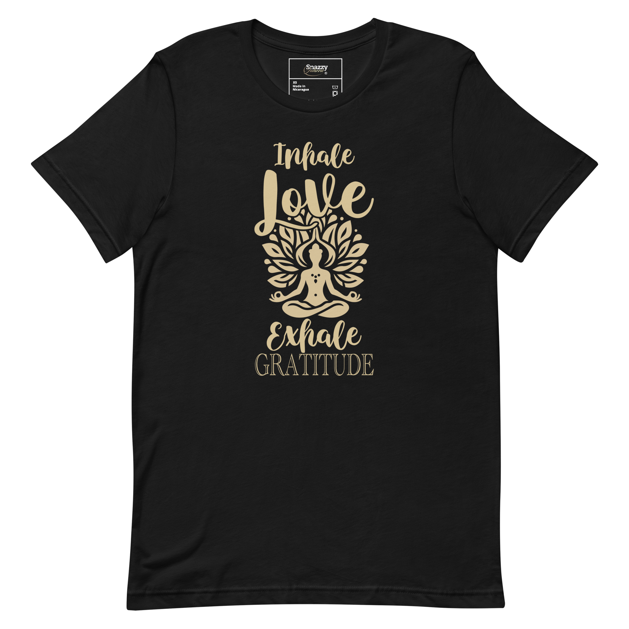 Inhale Love, Exhale Gratitude - Unisex Meditation T-Shirt