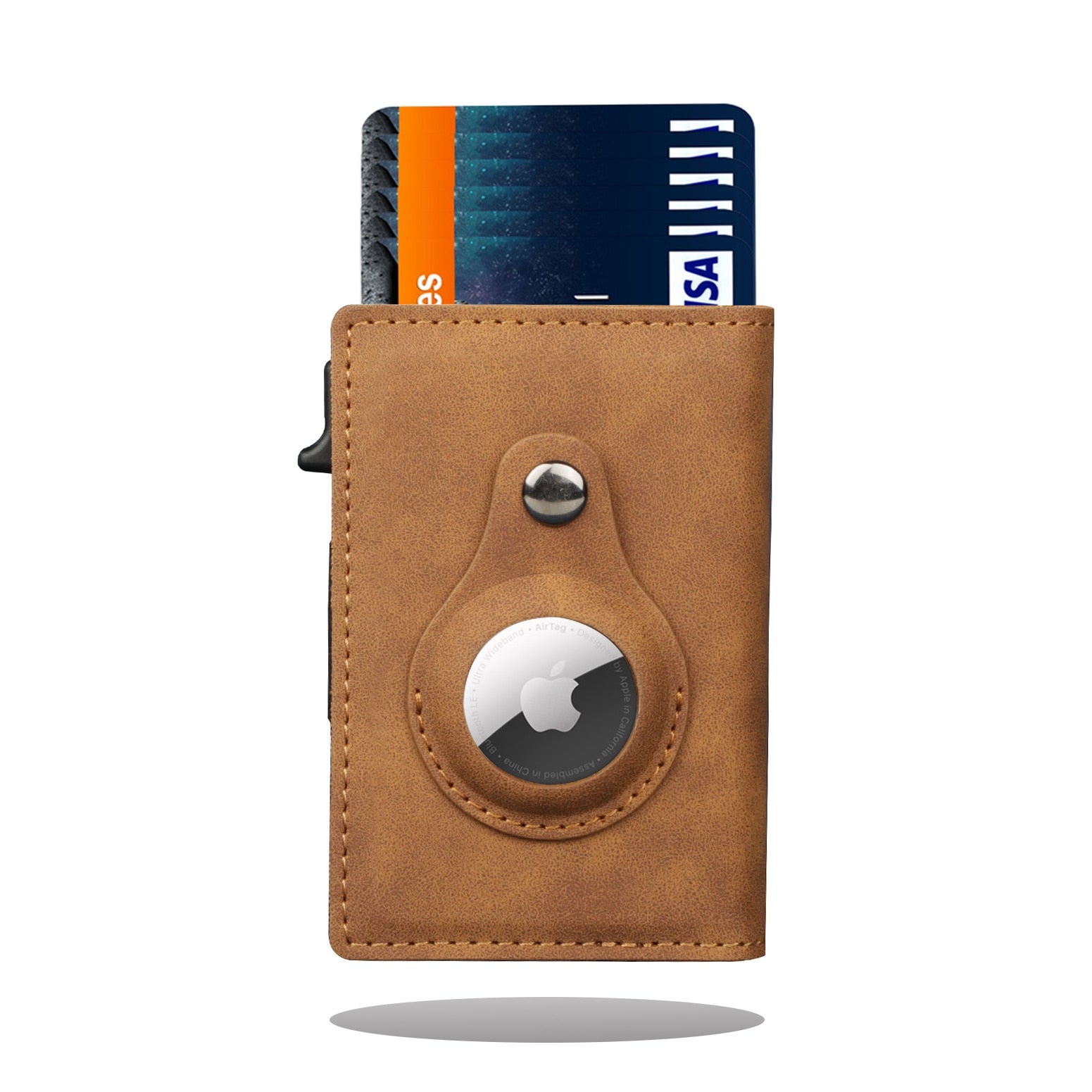 MINIMALIST SLIM CREDIT CARD WALLET WITH RFID BLOCKING & AIRTAG HOLDER