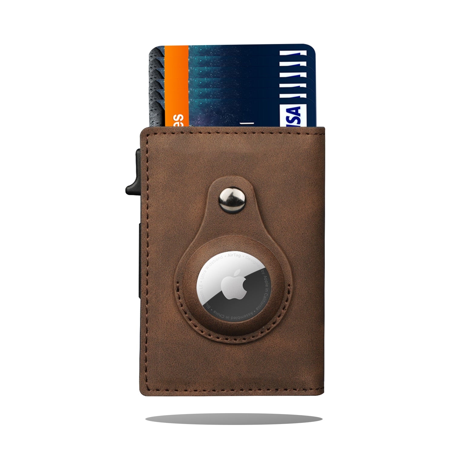 MINIMALIST SLIM CREDIT CARD WALLET WITH RFID BLOCKING & AIRTAG HOLDER