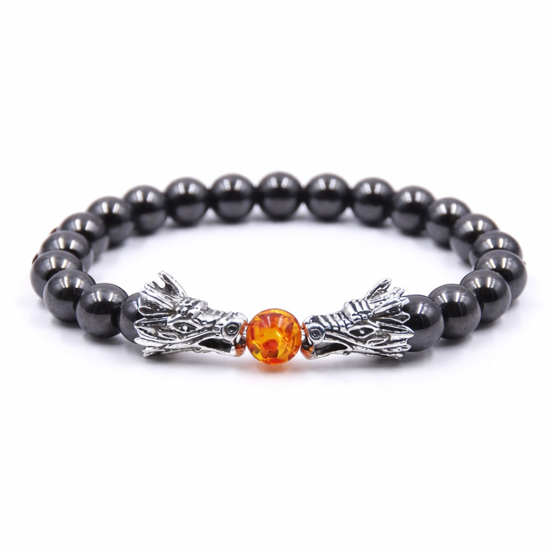 Hematite Dragon Bracelet 10mm