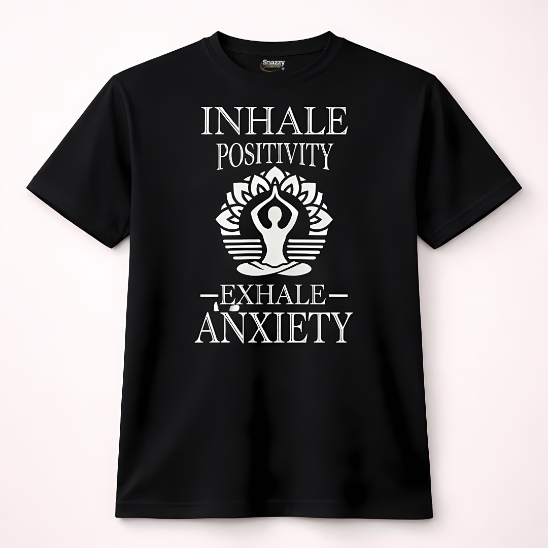 Inhale Positivity Exhale Anxiety Meditation Unisex t-shirt