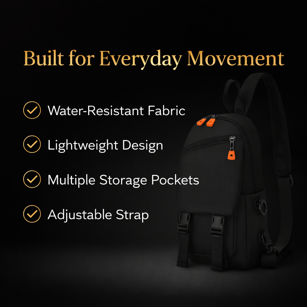 Everyday Water-Resistant Messenger Bag – Lightweight Crossbody Carry (Unisex)