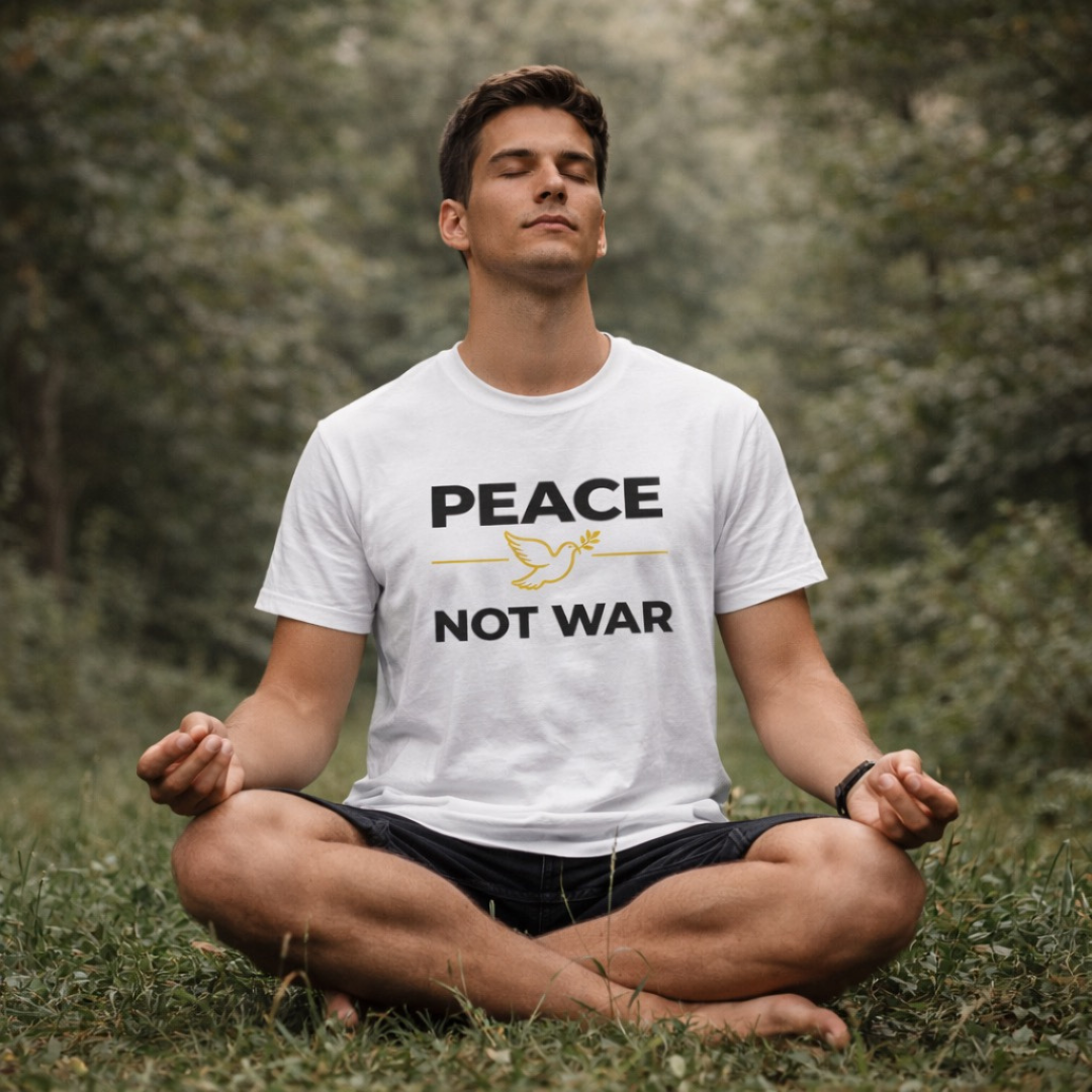 PEACE NOT WAR™ White T-Shirt | Minimalist Spiritual Graphic Tee