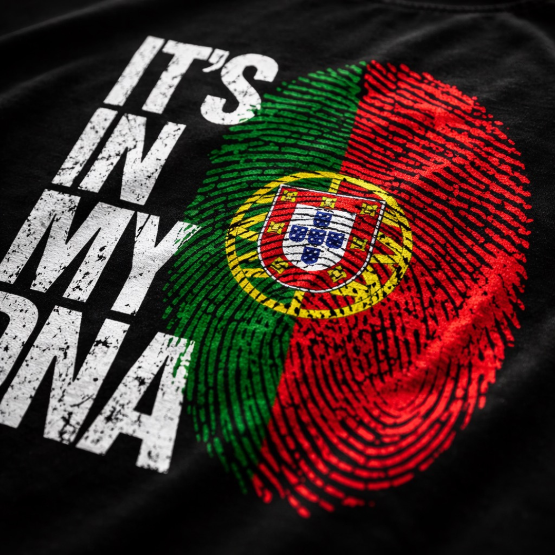 Unisex Black IT’S IN MY DNA Portuguese T-Shirt