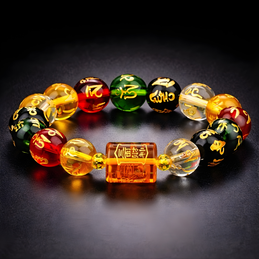 Pi Xiu Artificial Crystal Color 12mm Bracelet