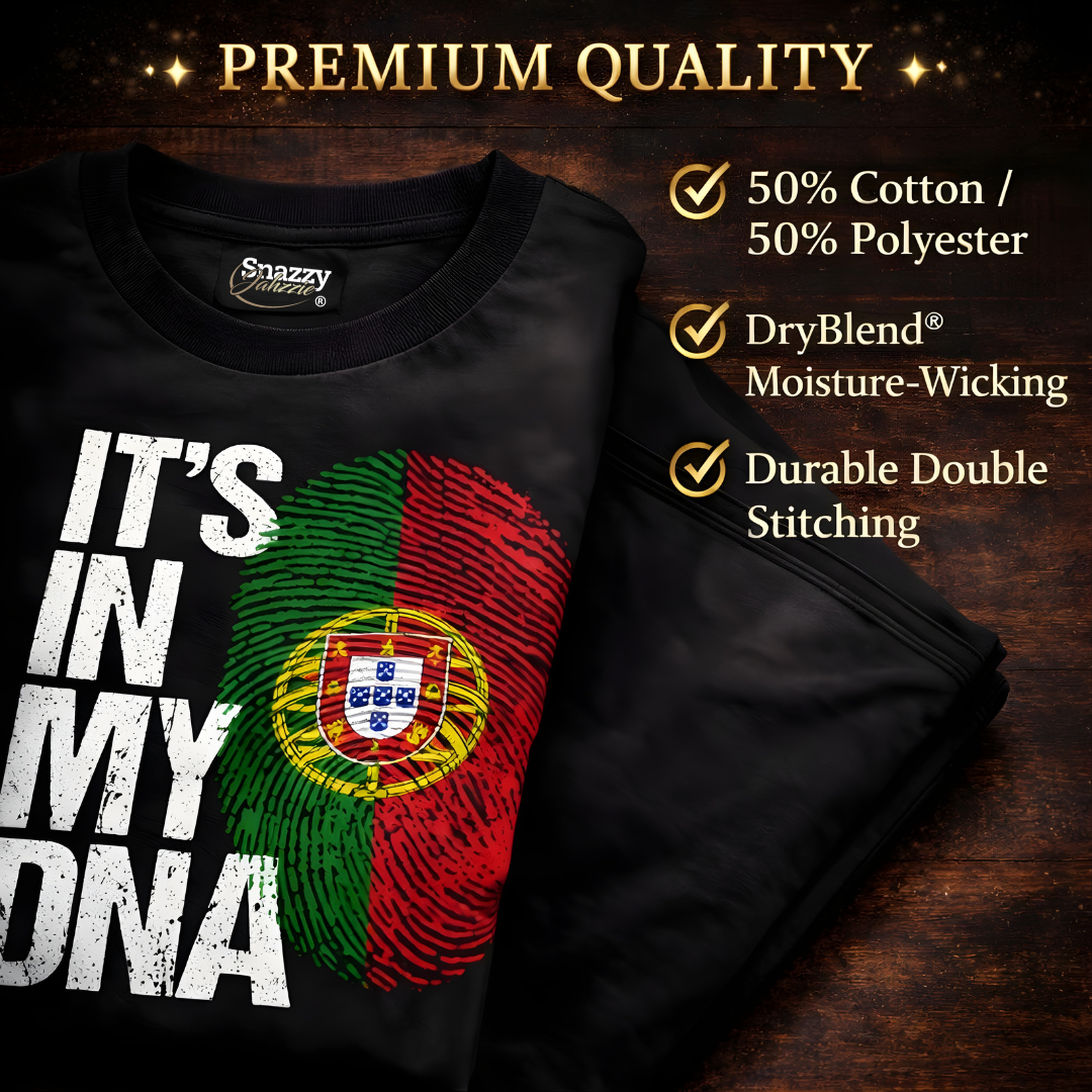 Unisex Black IT’S IN MY DNA Portuguese T-Shirt
