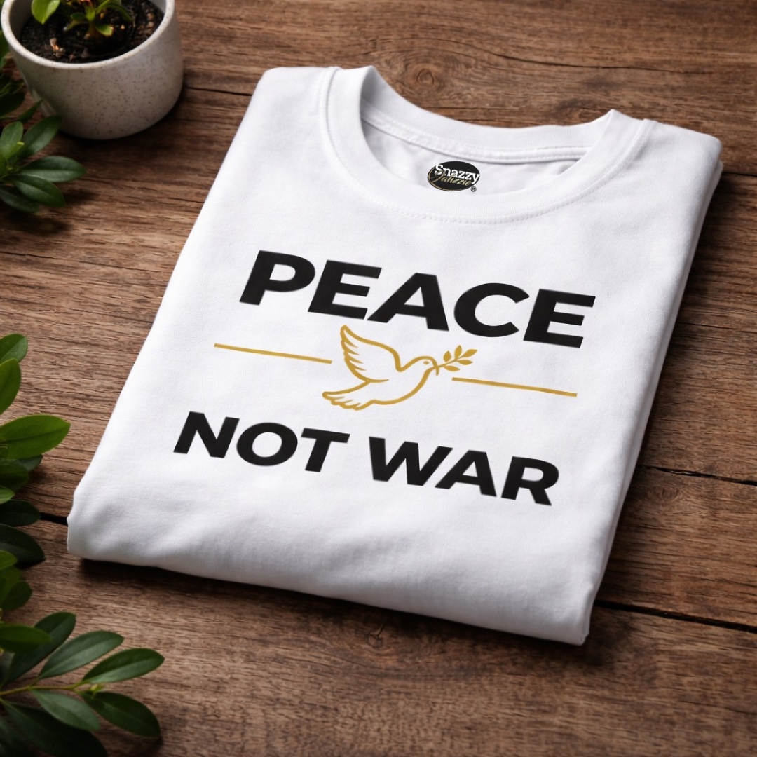 PEACE NOT WAR™ White T-Shirt | Minimalist Spiritual Graphic Tee