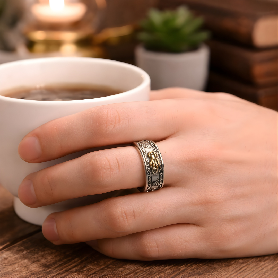 Pixiu Feng Shui Wealth & Protection Ring (Adjustable)