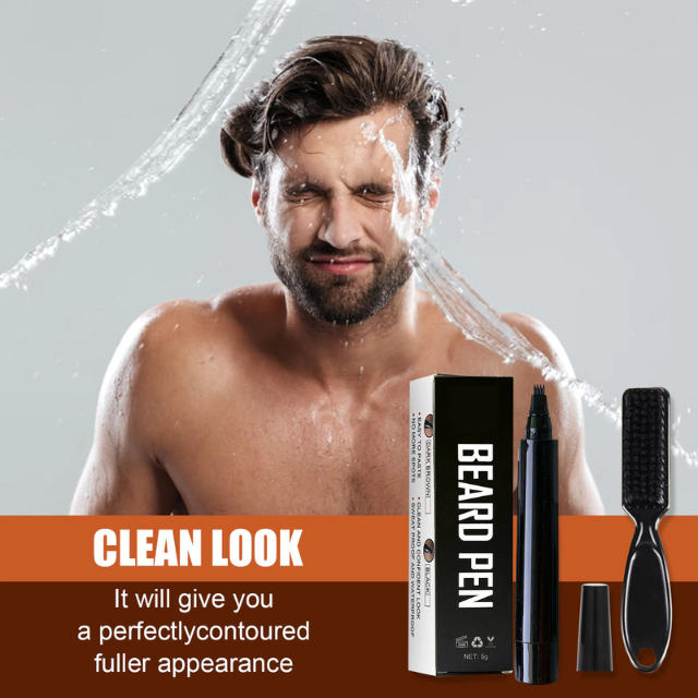 Waterproof Beard Filling Pen Kit for Thicker, Fuller Beards