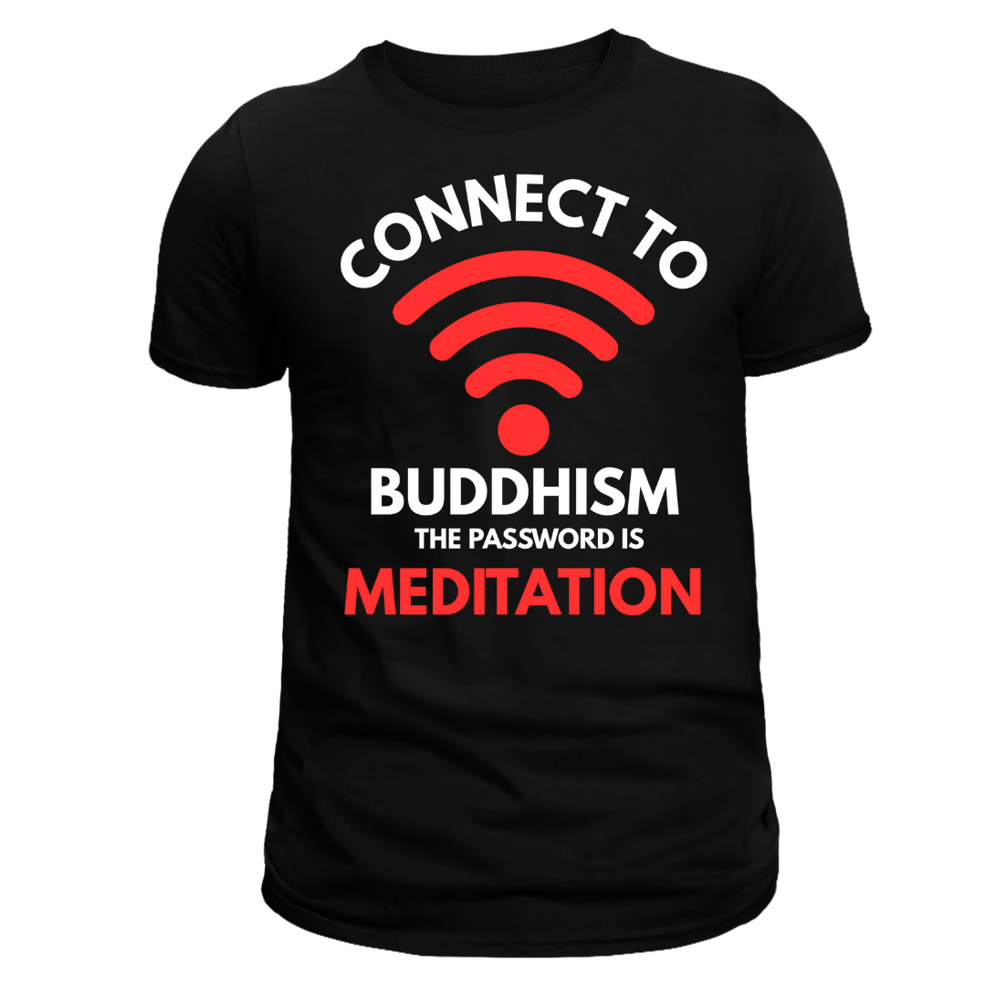 Connect to Buddhism – Unisex Black T-Shirt
