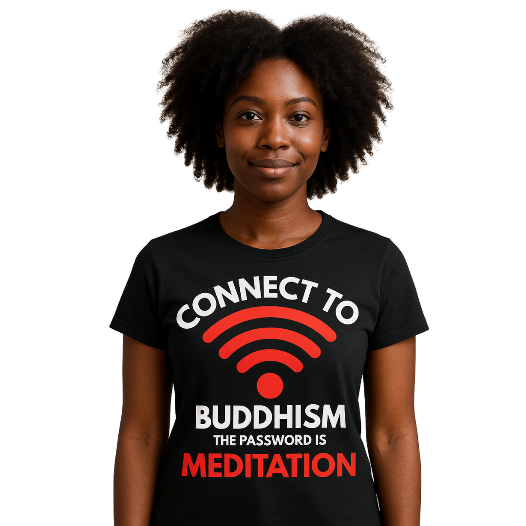 Connect to Buddhism – Unisex Black T-Shirt
