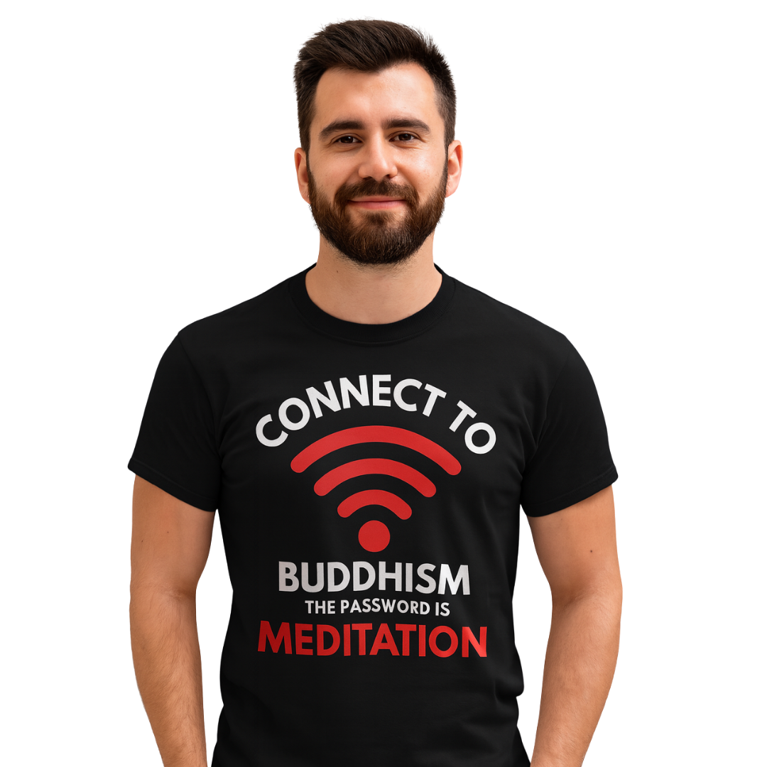 Connect to Buddhism – Unisex Black T-Shirt