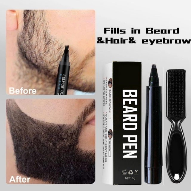 Waterproof Beard Filling Pen Kit for Thicker, Fuller Beards