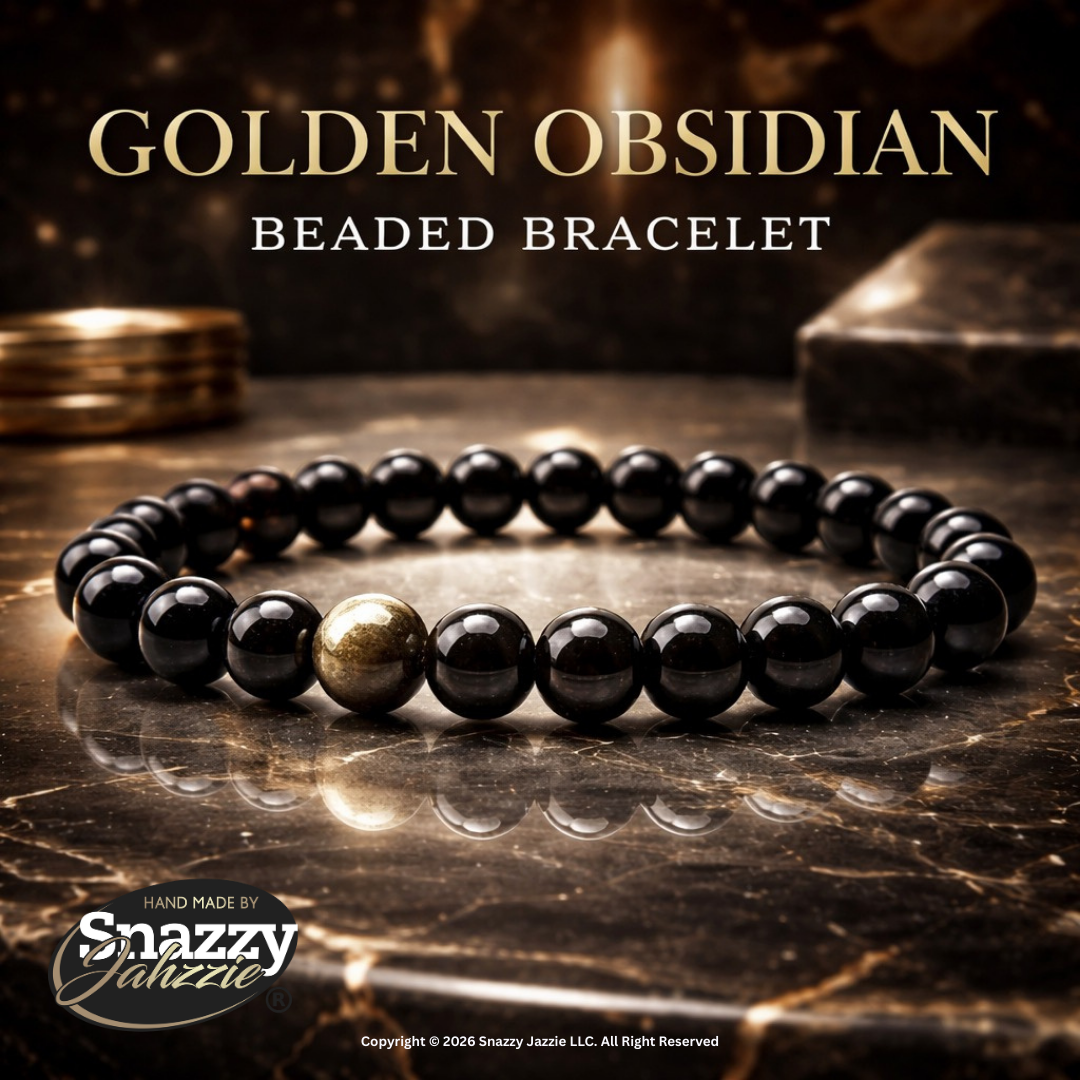 Golden Obsidian Beaded Bracelet