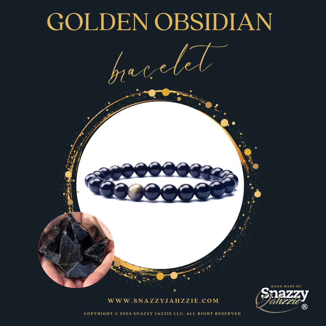 Golden Obsidian Beaded Bracelet