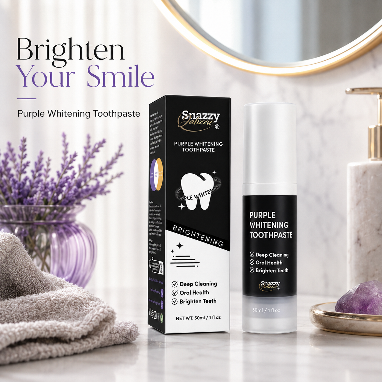 Snazzy Jahzzie Purple Whitening Toothpaste 30 ml / 1 fl oz