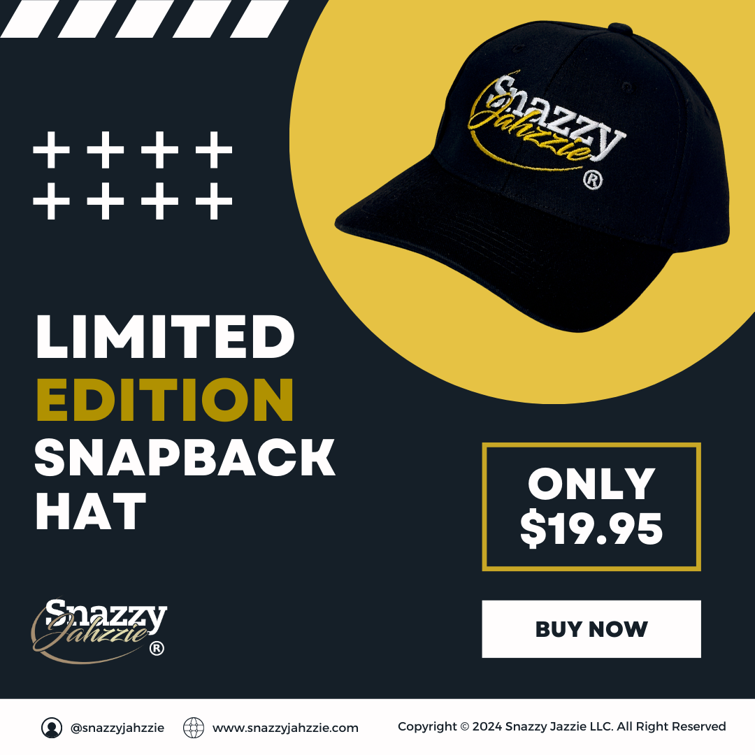 Snazzy Jahzzie Limited Edition Cotton All-Black Snapback Cap