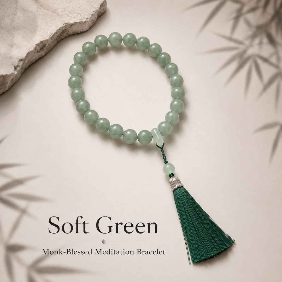 Tassel Meditation Prayer Bead Bracelet – 1.2 cm Beads