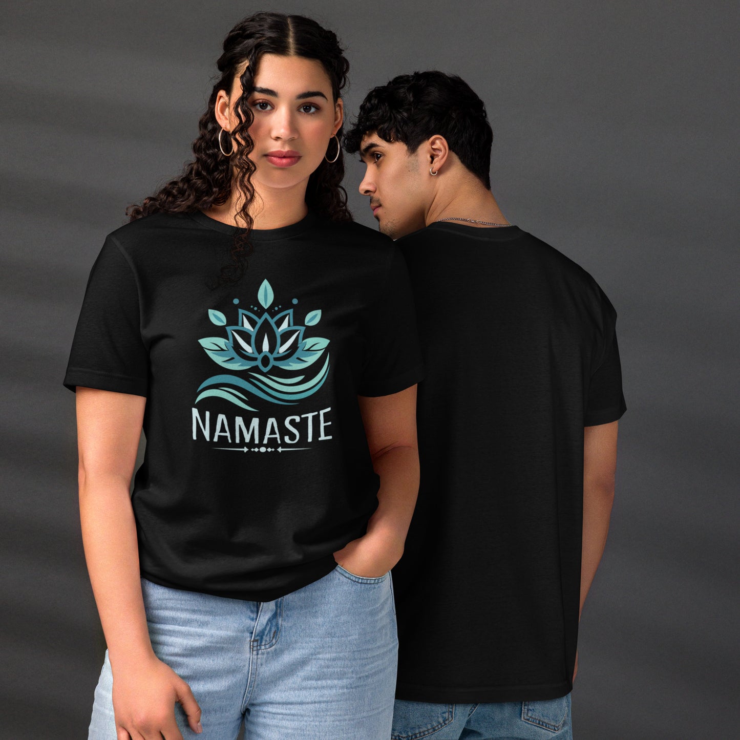 Namaste Yoga Meditation Spiritual Sanskrit Lotus flower T-Shirt Unisex