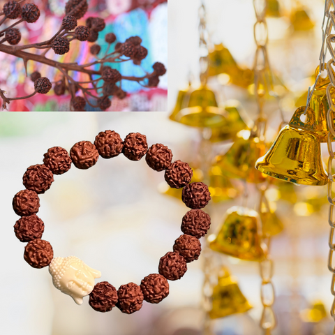 9mm Buddha Vajra Bodhi Rudraksha Bracelet