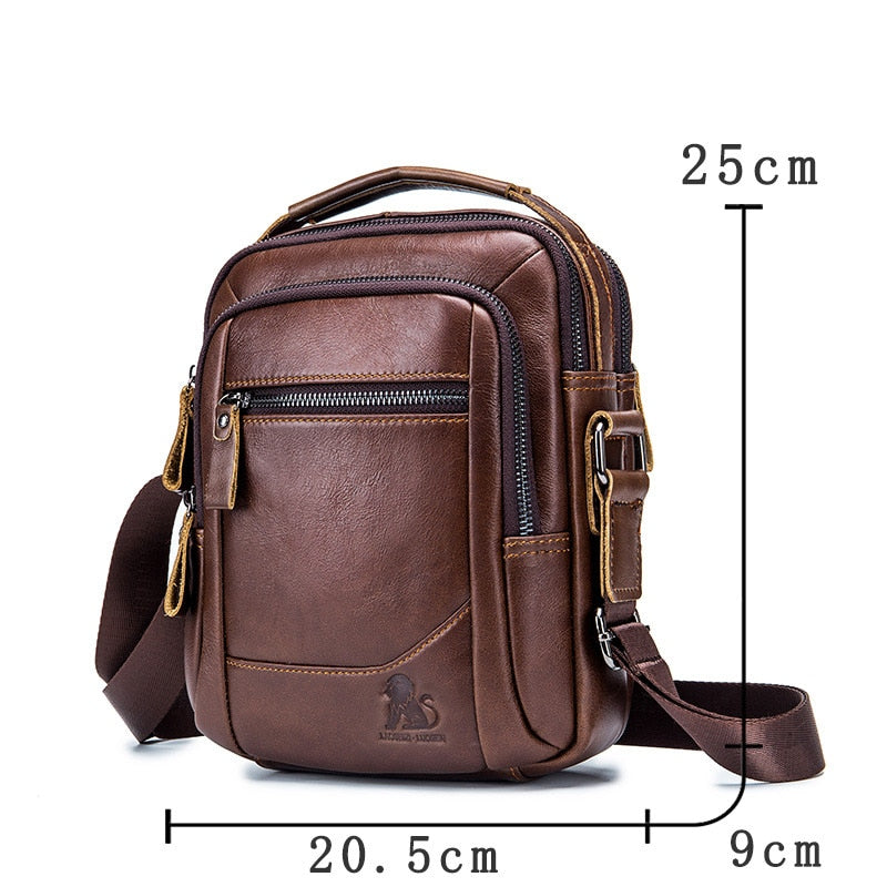 Luxury Leather Business Multifunction  Messenger Bag  With Shoulder Strap